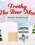 Duke Cannon Supply Co. Big Brick of Soap Bar for Men Holiday Edition - Frothy the Beer Man (Woodsy Sandalwood Scent), 10 oz. (3 Pack)