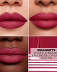 Morphe Soulmatte Velvet Lip Mousse Matte Lipstick - Air-Whipped, Soft Matte Lip Makeup with Vitamin E to Hydrate, Soften and Smooth Lips - Bella (0.128 Oz)