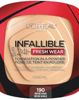 L’Oréal Paris Makeup Infallible Fresh Wear Foundation in a Powder, Up to 24H Wear, Waterproof, Beige Sand, 0.31 oz.
