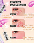 Liquid Blush,Soft Cream Face Blush,Moisturizing Long Wearing Matte Eye(Set B)