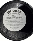 Raspberry Sorbet Fuchsia Pink Red Shimmering Opaque Pressed Powder Single Vegan Eyeshadow; Talc, Paraben & Cruelty Free