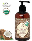 US Organic Fractionated Coconut MCT Oil (Liquid Coconut Oil), USDA Certified Organic, Non-GMO, Perfect for massage, carrier oil for DIY blends, Hair, Skin care. 100% Pure, Hexane-Free (8 oz)