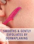 Schick Hydro Silk Touch-Up Dermaplaning Tool with Precision Cover, 3ct | Dermaplane Razor, Face Razors for Women, Peach Fuzz Remover