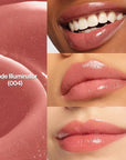 REVLON Super Lustrous Glass Shine Balm, Hydrating Tinted Lipstick, Sheer, Glossy Shiny Finish, 004 Nude Illuminator, 0.11 oz