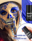 Blue Face Body Painting Stick, Professional Full-coverage Cream Blue Face Paint for Halloween SFX Cosplay Makeup, Washable Eye Body Stick for Adult Carnival & Costume Party