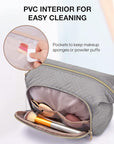 BAGSMART Travel Makeup Bag, Cosmetic Bag Make Up Organizer Case,Large Wide-open Pouch for Women Purse for Toiletries Accessories Brushes