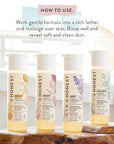 The Honest Company 2-in-1 Cleansing Shampoo + Body Wash | Gentle for Baby | Naturally Derived, Tear-free, Hypoallergenic | Sweet Almond Nourish, 18 fl oz