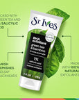 St. Ives Blackhead Clearing Face Scrub, Clears Blackheads & Unclogs Pores, Green Tea & Bamboo, Salicylic Acid Acne Treatment Facial Scrub, Moderate Exfoliator with Natural Exfoliants 6 oz, 6 Pack