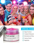 Pink Temporary Hair Wax Color 4.23 oz - Easy Washout Temporary Hair Color Wax for Halloween Cosplay, Party (Pink, Pink)