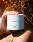 OUAI Scalp & Body Scrub, St. Barts - Exfoliating Body Scrub with Sugar & Coconut Oil Blend for Smooth, Moisturized Skin - Gentle Scalp Scrub for Removing Product Build Up (8.8 Oz)