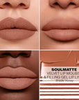 Morphe Soulmatte Velvet Lip Mousse Matte Lipstick - Air-Whipped, Soft Matte Lip Makeup with Vitamin E to Hydrate, Soften and Smooth Lips - Honey (0.128 Oz)