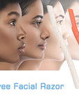 Chaosss &., Facial Fuzz-Free Razor, Eyebrow Trimmer Chaosss Co. Professional Exfoliating Dermaplaning Tool, Peach Fuzz Shaver and Multipurpose Home Skin Care for Women and Men (Pack of 4)
