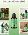 Bergamot Essential Oil for Diffuser Aromatherapy - 100% Pure Citrus Bergamot Oil for Hair Skin and Nails Plus Undiluted Relaxing Aromatherapy Essential Oil for Diffusers Baths and Topical Uses 1oz