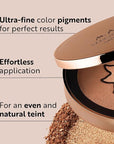M. Asam MAGIC FINISH Satin Bronzer Amber & Walnut (0.22 oz) - 4-in-1 Bronzer Powder, Satin-Touch Texture, Creamy-Soft with Ultra-Fine Color Pigments, Vegan & Silicone-Free