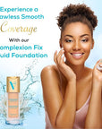 Veil Cosmetics Complexion Fix Liquid Foundation – Buildable Light Gold) 2G