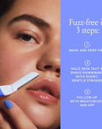 Billie - Dermaplane Starter Kit - Reusable Handle + 3 Refill Blades - Remove Facial Hair + Perfectly Shape Brows - Dermatologist-Approved - WaterPark