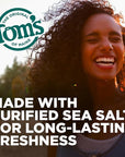 Tom's of Maine Sea Salt Natural Alcohol-Free Mouthwash, Refreshing Mint, 16 Fl Oz (Pack of 6)(Packaging May Vary)
