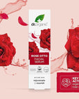 Dr. Organic Rose Otto Facial Serum | Nourishes and Smoothes Skin, Promotes Healthy Aging, Natural, Certified Organic, Paraben & SLS-Free, 30 mL / 1 fl oz