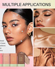 Cream Bronzer Stick,Contour Stick Facial Contouring Stick,Long Lasting