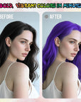 Purple Temporary Hair Color Spray - Gentle Formula, Washable & Non-Sticky | Instant Hair Dye Alternative for Adults | Halloween, Costume, Party Makeup, 150ml