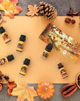 Autumn Fragrance Oils Set, Essential Oil for Diffuser, Fall Scent Diffuser Oil, Use for Soap Candle Making,Pumpkin Spice, Spiced Cider, Maple Syrup, Autumn Harvest, Cinnamon, and Apple Pie