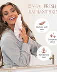 Dermaglow Exfoliating Towel-Dual Texture Washcloth for All Skin Types-Easy to Use Japanese Exfoliating Shower Towel for Women & Men- Body Scrubber Wash Cloth