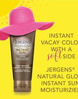 Jergens Natural Glow Instant Sun Tanning Moisturizer + Bronzer, Lightweight Sunless Tanning for Natural-Looking Color, Deep Bronze, 6 Oz