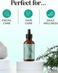 Pure Rosemary Oil for Hair Care - Volumizing Aromatherapy Rosemary Essential Oil for Diffuser Plus Hair Skin and Nail Care - Nourishing Oil for Enhanced Shine and Dry Scalp Care (2oz)