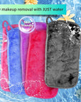Nugilla Makeup Remover Cloth, 13x7 Inch Reusable Makeup Remover Towels, Microfiber Fast Drying Facial Washcloth, Soft Face Towels for Washing Face