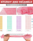4 Pieces Exfoliating Washcloth Shower Towel African Net Sponge Japanese Wash Cloth Face Exfoliating Sponge Loofah Exfoliating Body Scrubber for Body Exfoliation (Purple, Pink, Green, Orange)