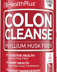 Health Plus Colon Cleanse Digestive Support | Natural Sweetener without Artificial Flavors | Daily Fiber for Toxin Elimination To Reduce Bloating | Orange Flavor | 9 Ounces, 36 Servings