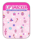 Lip Smacker Holiday Christmas Flavored Lip Balm Original & Best Tin - Moisturizing, Soothing Trio Eggnog, Gingerbread, & Candy Cane