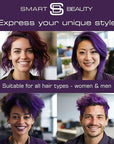 Amethyst Purple Hair Dye Permanent with Anti-Breakage Plex Hair Care, Vegan Hair Dye & Cruelty-Free, 100% Grey Coverage, purple Hair Color, For All Hair Types. Smart Beauty