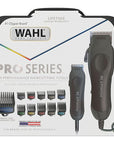 Wahl USA Pro Series Platinum Corded Clipper & Corded Trimmer for Home Haircutting with Color Coded Guide Combs – Model 79804-100