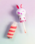 Lip Smacker Lippy Pals Swirls Bunny, Flavored Moisturizing & Smoothing Soft Shine Lip Balm, Hydrating & Protecting Fun Tasty Glossy Finish, Cruelty-Free & Vegan - Hopping Caramel Corn