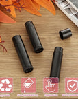 100 Pack Empty Lip Balm Tubes, Black