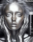 Go Ho Pearl Silver Face Body Paint Stick,Water Based Washable Face Paint Stick,Non-toxic Full-coverage Cream Silver Body Paint for Adults Children Halloween Cosplay SFX Makeup
