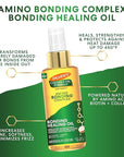 Palmer's Amino Bonding Complex Hair Oil, Healing Treatment with Coconut Oil & Vitamin E, Heat Protectant, Anti Frizz, Adds Shine, Strengthens & Protects Hair Growth, All Hair Types, 4 fl oz