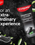 Colgate Charcoal Clean Black Gel Toothpaste, Deep Clean Tooth Paste with Bamboo Charcoal & Wintergreen Mint for Plaque Removal, 120 g (Pack of 1) Multicolour