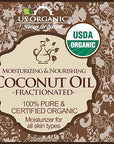 US Organic Fractionated Coconut MCT Oil (Liquid Coconut Oil), USDA Certified Organic, Non-GMO, Perfect for massage, carrier oil for DIY blends, Hair, Skin care. 100% Pure, Hexane-Free (8 oz)
