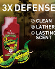 Old Spice Cleansing Body Wash for Men, 3X Defense, 24/7 Shower Fresh with Lasting Scent, 2-in-1 Body & Face Wash, MambaKing with Rich Plum Scent, 24 oz (Pack of 4)