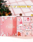 Advent Calendar 2025 Women-12 Days of Christmas Advent Calendars for Adult Women and Teen Girls, Luxury Spa Self Care Christmas Gifts Basket Countdown Calendar for Mom Wife Girlfriend Pink