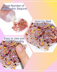 MEICOLY Chameleon Colorful Body Glitter,Chunky Glitter Face Paint,Color Changing Mermaid Face Glitter Gel,Holographic Glitter Sequin for Face Body Hair,Halloween Festival Party Glitter Makeup,50ml