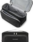 BAGSMART Toiletry Bag for Men, Wide Opening Travel Bag for Toiletries, Dopp Kit Water Resistant Shaving Hygiene Bag for Bathroom Shower, Toiletries Accessories,Travel Essentials-Black