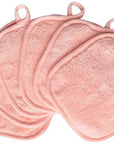 Makeup Remover Cloths for Face, Eye, Lips - Reusable Makeup Remover Pads Soft Microfiber Facial Cleansing Cloths 5 x 5 inch 6 Pack (Coral)