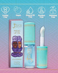 Juvia's Place Magic Lip Oil - Blue Berries - Smooth, Hydrating w/Vitamin E for Soft, Glossy, Juicy Lips - Infused with Fruit Extracts - Tinted, Shimmering, Lightweight & Non-sticky Lip Oil for Summer