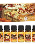 Autumn Fragrance Oils Set, Essential Oil for Diffuser, Fall Scent Diffuser Oil, Use for Soap Candle Making,Pumpkin Spice, Spiced Cider, Maple Syrup, Autumn Harvest, Cinnamon, and Apple Pie