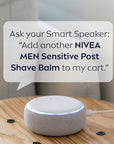 NIVEA MEN Sensitive Soothing Post Shave Balm with Vitamin E, Pro-Vitamin B5 and Chamomile Extract, Alcohol Free After Shave Balm for Men, 3.3 Fl Oz Bottle