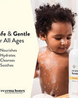 ECZEMA HONEY Fragrance-Free Oatmeal Comfort Bubble Bath - Sensitive Skin Body Wash & Bath Soak - Moisturizing Bath Products - Nourishing Bubble Bath for Women, Men, & Kids (12 Oz)
