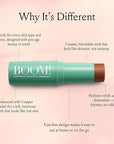 BoomStick Bronze ™ 3-in-1 Cream Blush Stick for Eyes, Lips & Cheek, Long-Wearing Blendable & Building Color Vegan Lipstick Pen for All Skin Types Boom Stick By Cindy Joseph
